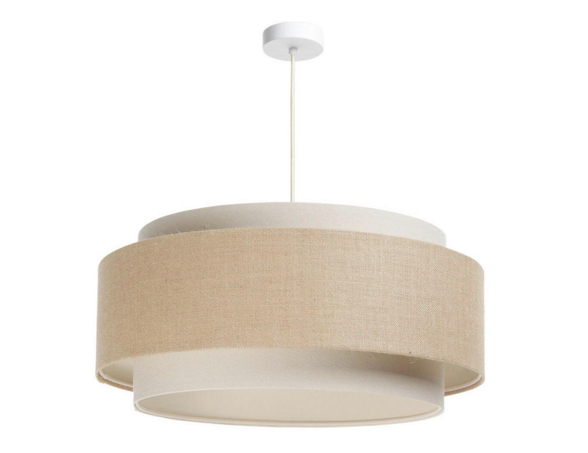 HÄNGELEUCHTE Boho Elegant 50/92 cm   - Karamell/Creme, Trend, Kunststoff/Textil (50/92cm)