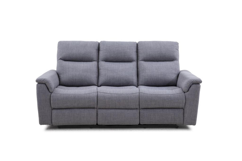 GARNITURA ZA SEDENJE svetlosiva  - svetlosiva/crna, Moderno, drvo/tekstil (198/149/103/97cm) - Hom`in