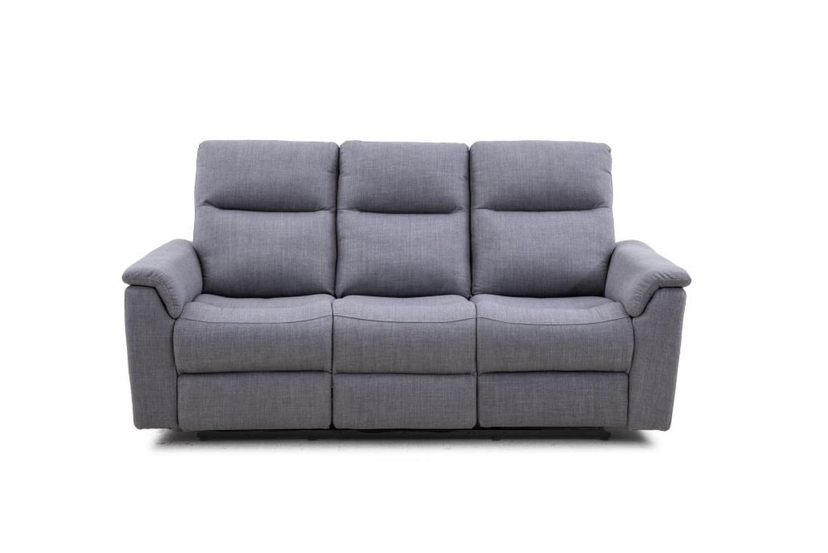 GARNITURA ZA SEDENJE svetlosiva  - svetlosiva/crna, Moderno, drvo/tekstil (198/149/103/97cm) - Hom`in