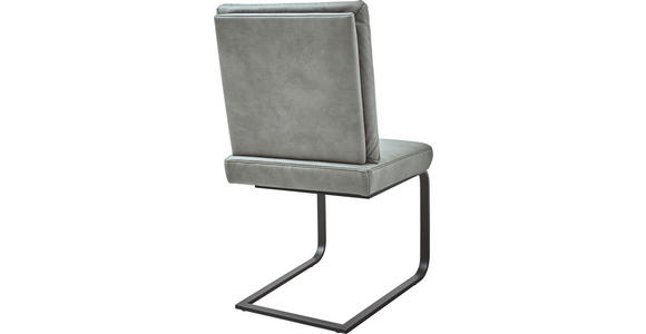 SCHWINGSTUHL in Stahl Mikrofaser - Hellgrau/Schwarz, Design, Textil/Metall (46/92/60cm) - Dieter Knoll