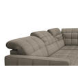 ECKSOFA in Webstoff Beige  216/297 cm  - Beige/Schwarz, Design, Holz/Textil (216/297cm) - Xora