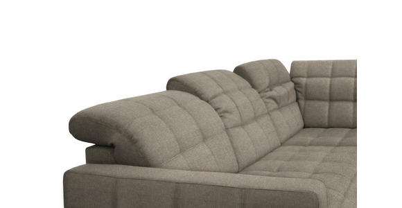 ECKSOFA in Webstoff Beige 216/297 cm - Beige/Schwarz, Design, Holz/Textil (216/297cm) - Xora