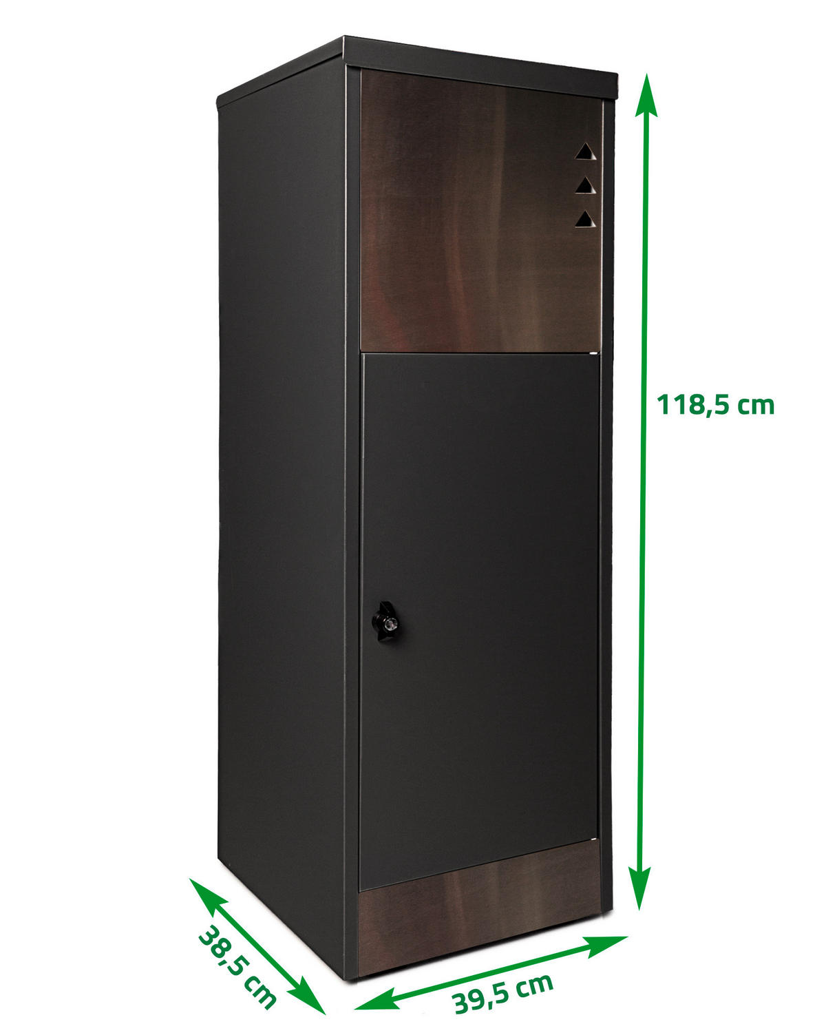 PAKETBOX 39,5/118,5/38,5 cm  - Schwarz, Basics, Metall (39,5/118,5/38,5cm)