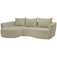 ECKSOFA  in Chenille Beige  - Beige/Schwarz, MODERN, Kunststoff/Textil (179/287cm) - Carryhome