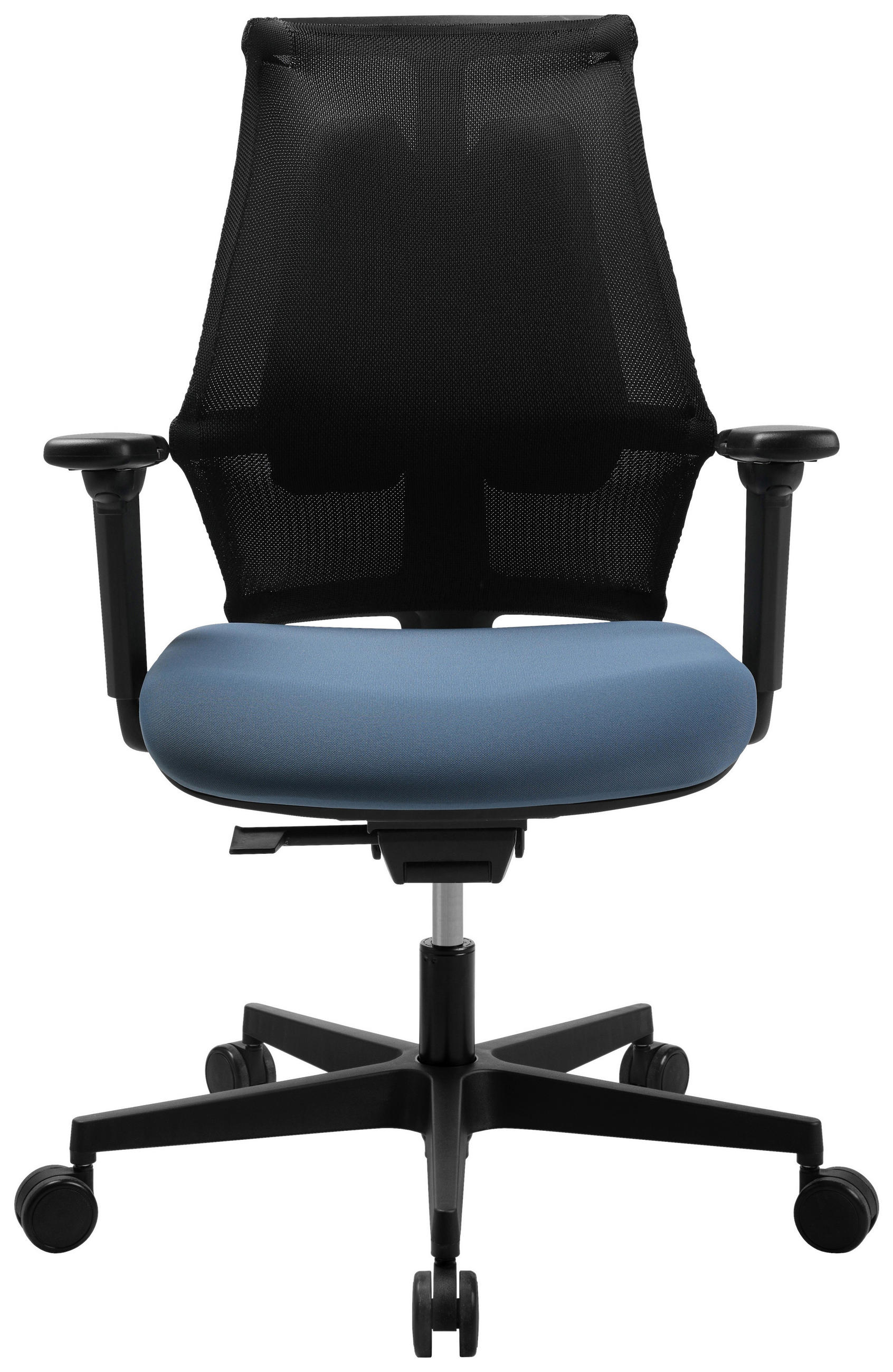 DREHSTUHL  in Flachgewebe Blau, Schwarz  - Blau/Schwarz, MODERN, Kunststoff/Textil (47/100-112/45-51cm) - Topstar