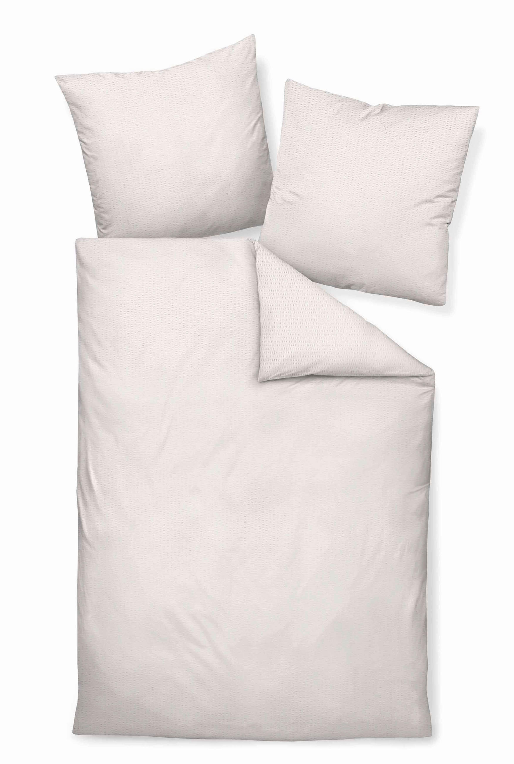 BETTWÄSCHE 155/200 cm Seersucker  - Ecru/Beige, Design, Textil (155/200cm) - Janine