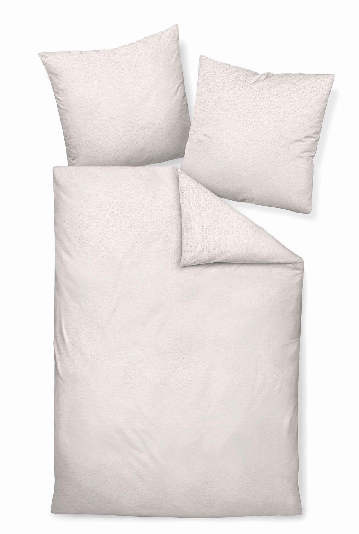 BETTWÄSCHE Seersucker 155/200 cm  - Ecru/Beige, Design, Textil (155/200cm) - Janine