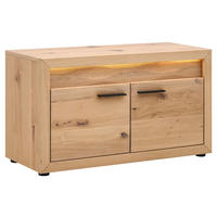 GARDEROBENBANK 99,6/57,4/40 cm  - Eichefarben/Schwarz, Konventionell, Holz/Metall (99,6/57,4/40cm) - Linea Natura