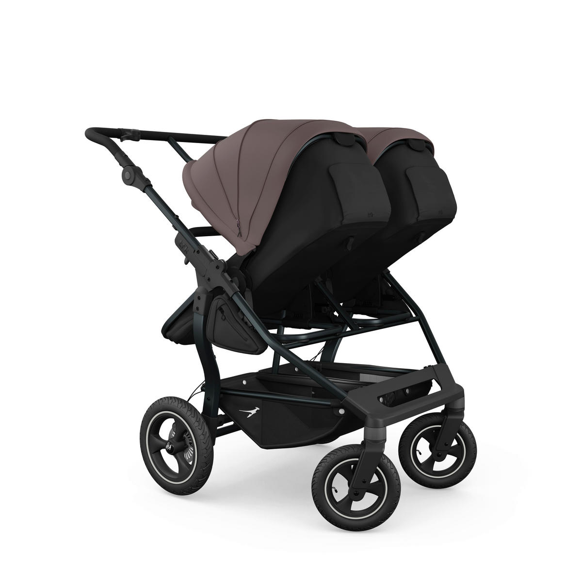 KOMBIKINDERWAGEN Duo 2-in-1 Kombi  - Anthrazit/Braun, Basics, Textil/Metall (79/111/110cm) - TFK