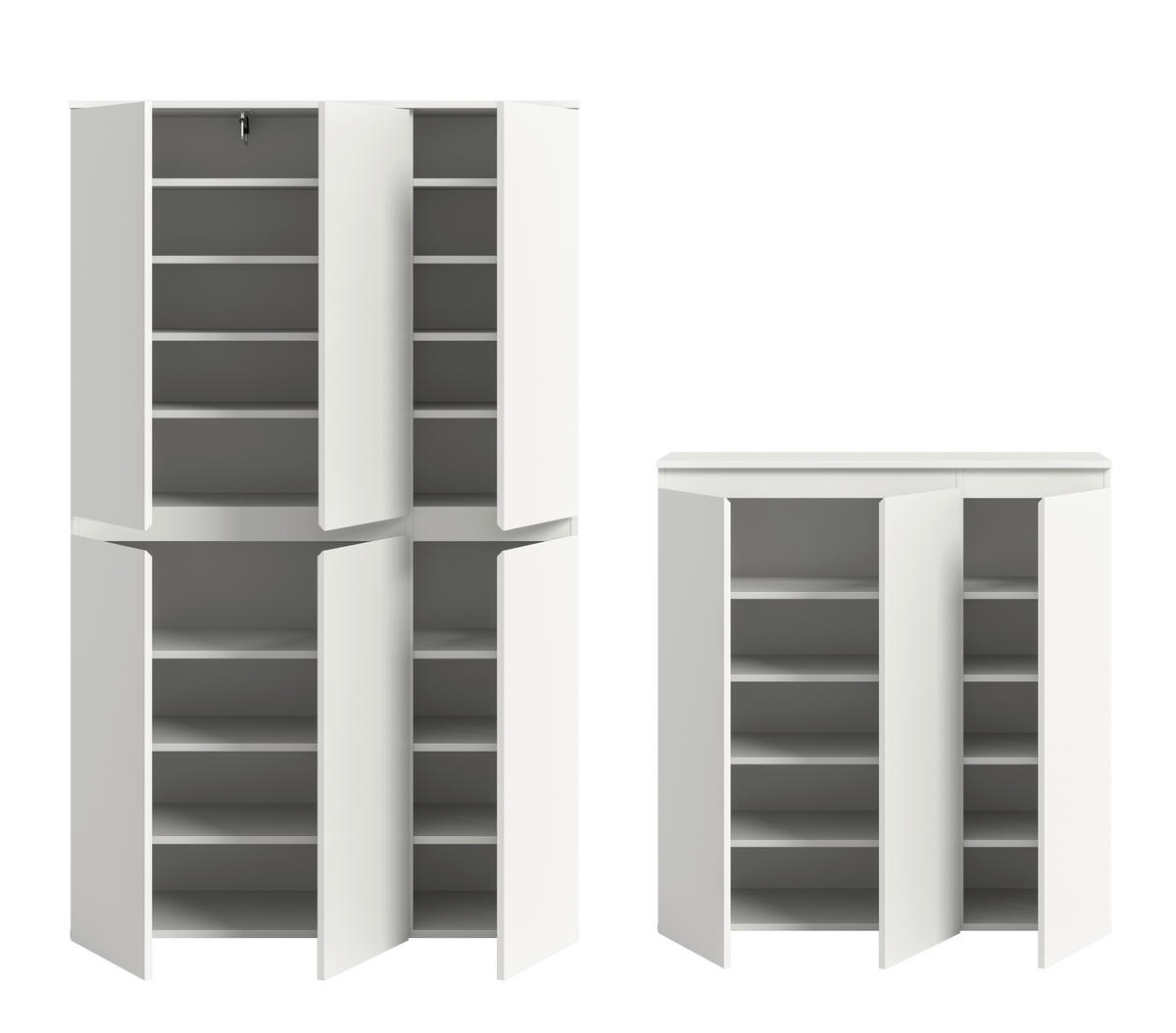 GARDEROBENSCHRANK  in 235/175/37 cm  - Schwarz/Weiß, Design, Holzwerkstoff/Kunststoff (235/175/37cm) - Livetastic