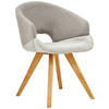 ARMLEHNSTUHL  in Webstoff, Flachgewebe  - Eichefarben/Creme, Design, Holz/Textil (58/83/59cm) - Linea Natura