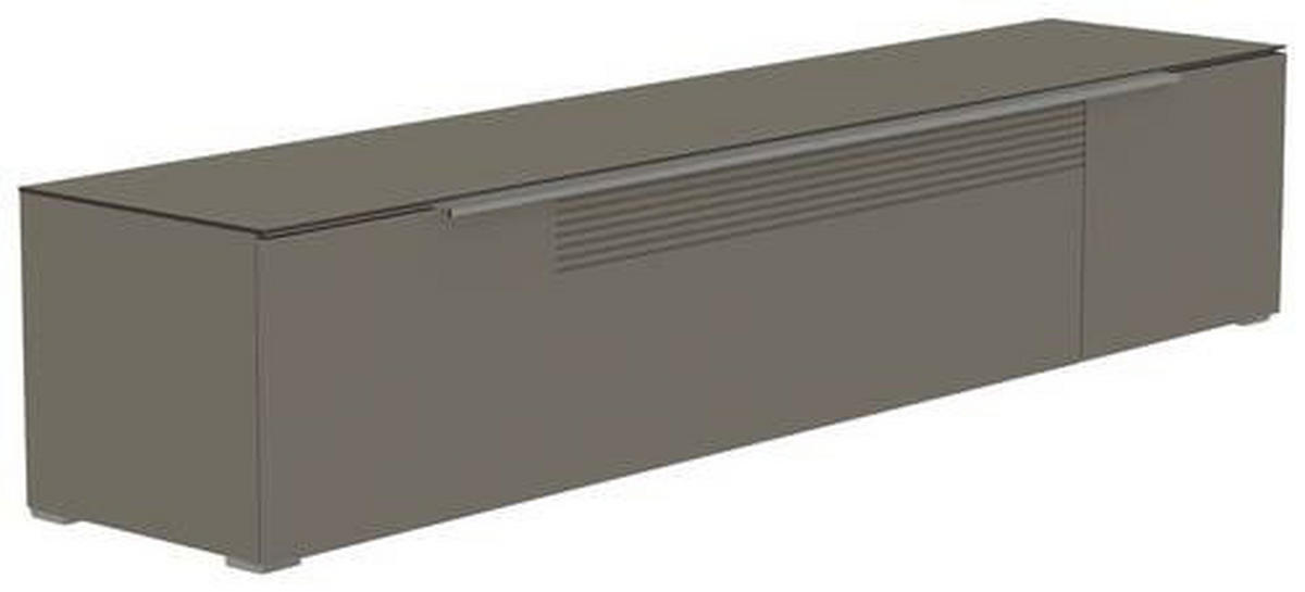 LOWBOARD Grau, Alufarben  210/43/45 cm  - Alufarben/Grau, Design, Glas/Holzwerkstoff (210/43/45cm) - Moderano