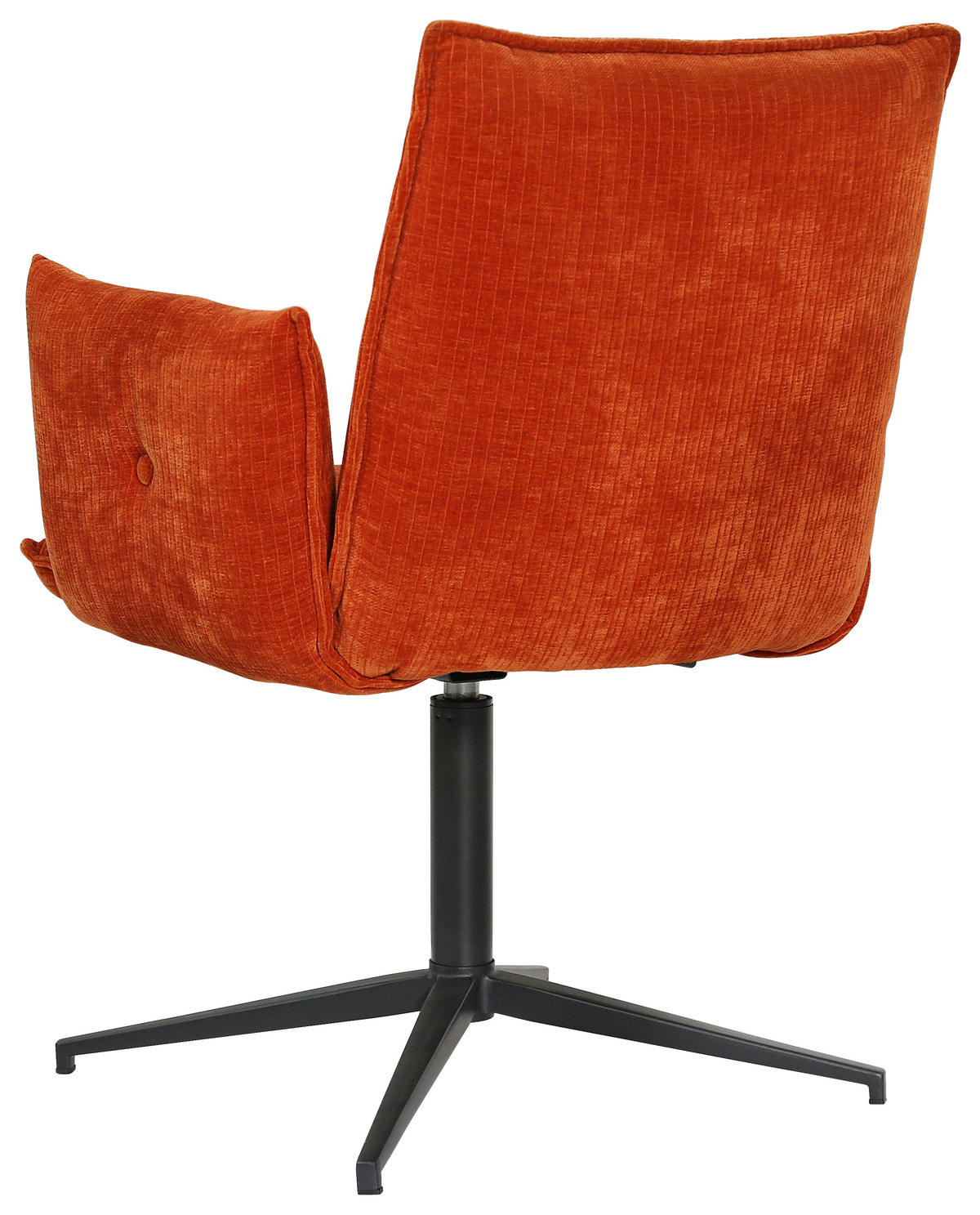 STOL MED ARMSTÖD järn sammet  - orange/svart, Design, metall/textil (63/63,5/86cm) - Novel