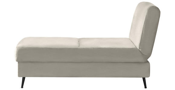 SCHLAFSOFA  in Webstoff Creme  - Creme/Schwarz, MODERN, Textil/Metall (205/90/92cm) - Novel