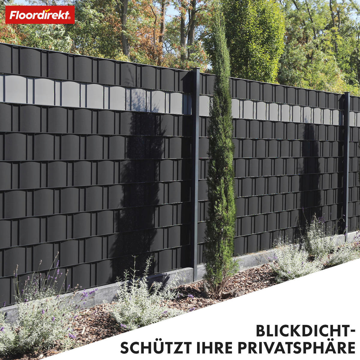 SICHTSCHUTZ - Anthrazit, Basics, Kunststoff (19/3500cm) - Floordirekt