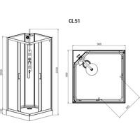 DUSCHKABINE  in Schwarz  - Schwarz, MODERN, Glas/Metall (90/90/235cm) - Sanotechnik