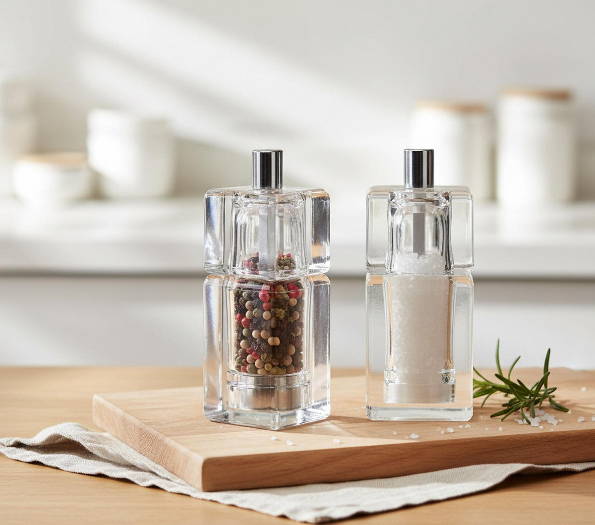 SALZ- UND PFEFFERMÜHLE - Klar/Transparent, Basics, Keramik/Kunststoff (8/4/9,5cm) - moHA!