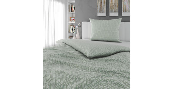 BETTWÄSCHE Mavie Satin 140/200 cm  - Grün, KONVENTIONELL, Textil (140/200cm) - Novel