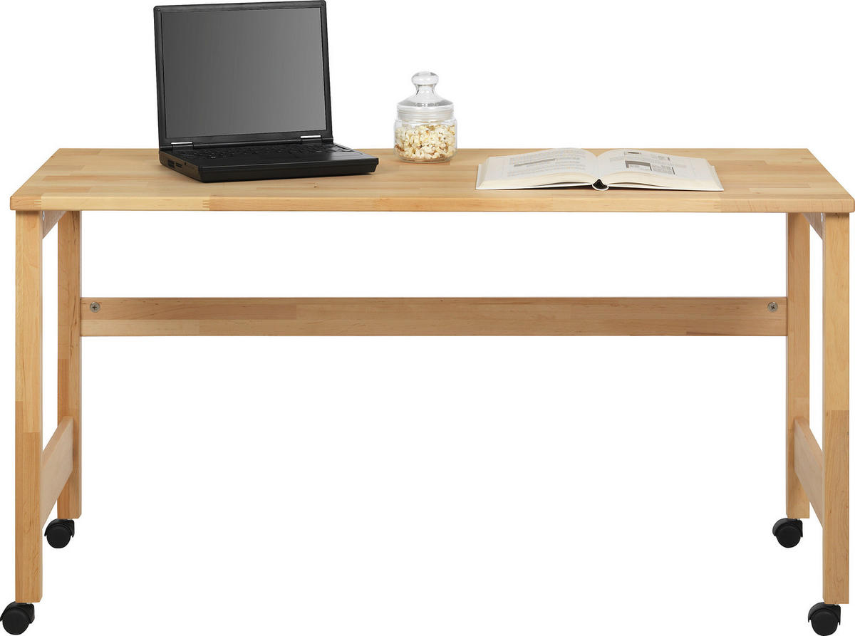 SCHREIBTISCH 125/55/64 cm  in Erlefarben  - Erlefarben, Natur, Holz/Kunststoff (125/55/64cm) - Linea Natura