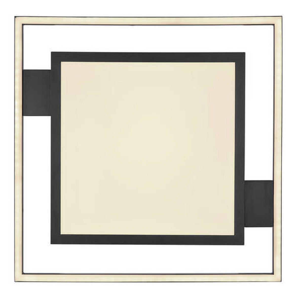 LED-DECKENLEUCHTE 40 W    40/40/6 cm  - Dunkelbraun/Opal, Design, Holzwerkstoff/Kunststoff (40/40/6cm) - Globo