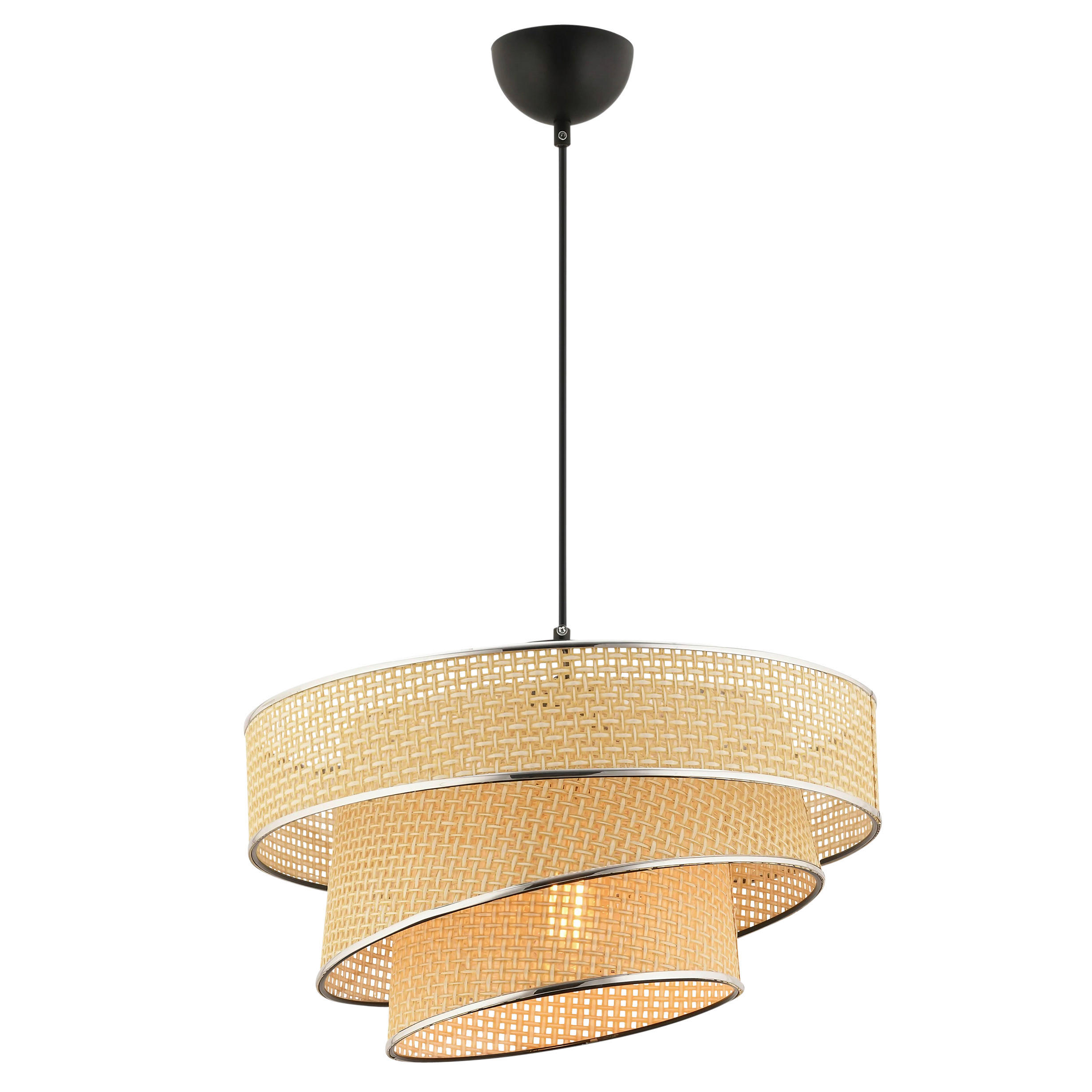 HÄNGELEUCHTE 40/72 cm   - Beige, Design, Textil/Metall (40/72cm) - P & B