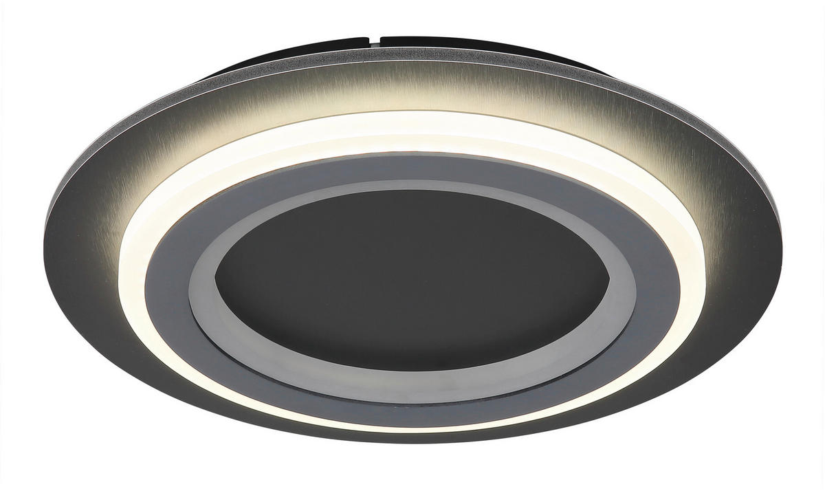 LED-DECKENLEUCHTE 34/5,5 cm   - Opal/Hellgrau, Design, Kunststoff/Metall (34/5,5cm) - Globo