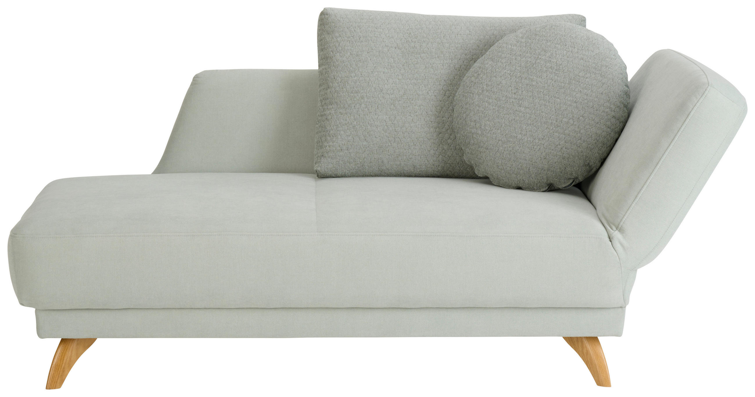 RÉCAMIERE in Flachgewebe Mintgrün  - Eichefarben/Mintgrün, Modern, Holz/Textil (205/74-87/94cm) - Bali