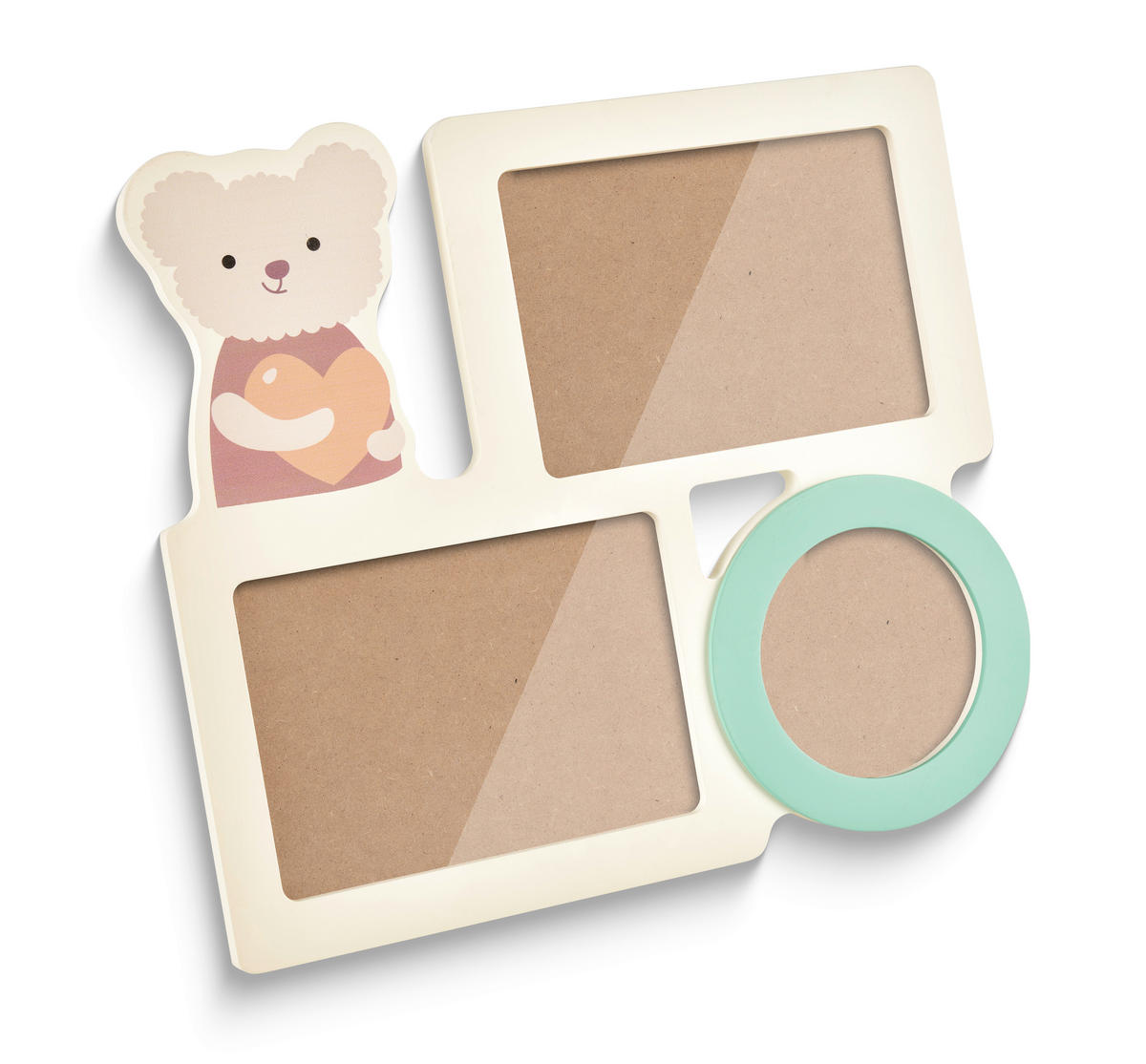 BILDERRAHMEN 34/30/1,3 cm  - Türkis/Hellbraun, Basics, Holzwerkstoff/Kunststoff (34/30/1,3cm) - My Baby Lou