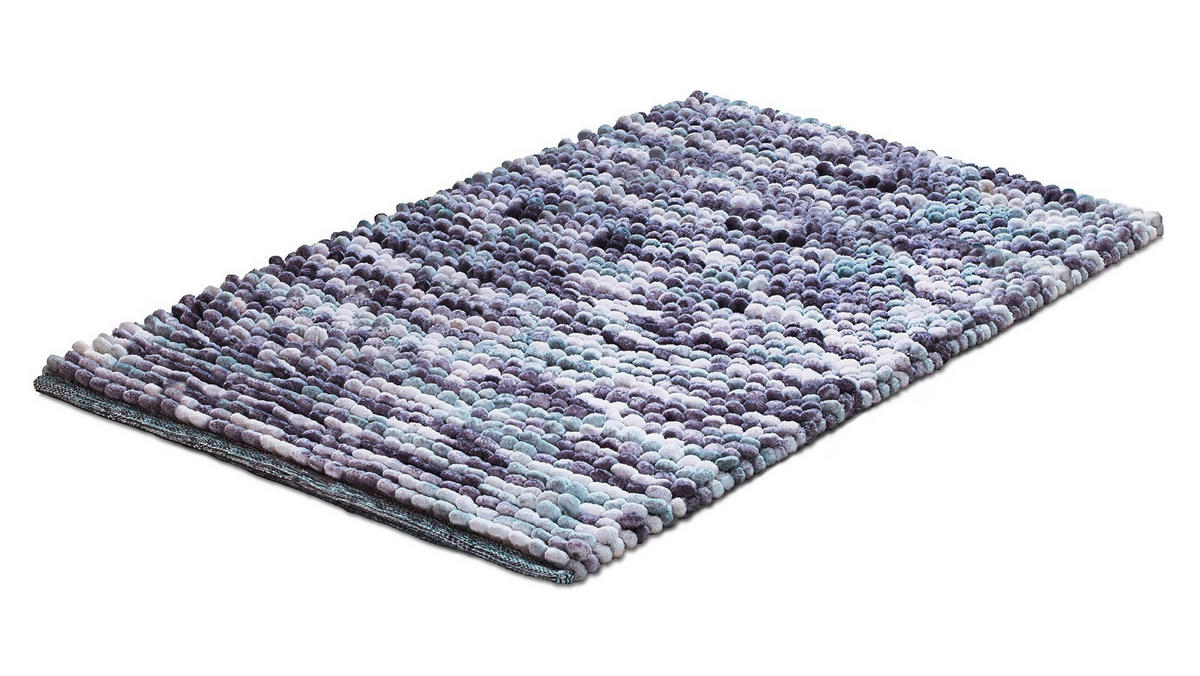 BADEMATTE Grau, Türkis 70/120 cm  - Türkis/Grau, KONVENTIONELL, Kunststoff/Textil (70/120cm) - Grund