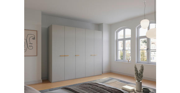 DREHTÜRENSCHRANK 251/235/60 cm 5-türig Grau - Grau, Trend, Holz/Holzwerkstoff (251/235/60cm) - Novel