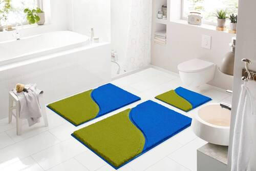KOBEREC DO KOUPELNY, 60/100 cm - modrá/zelená, Basics, textil/plast (60/100cm) - Grund