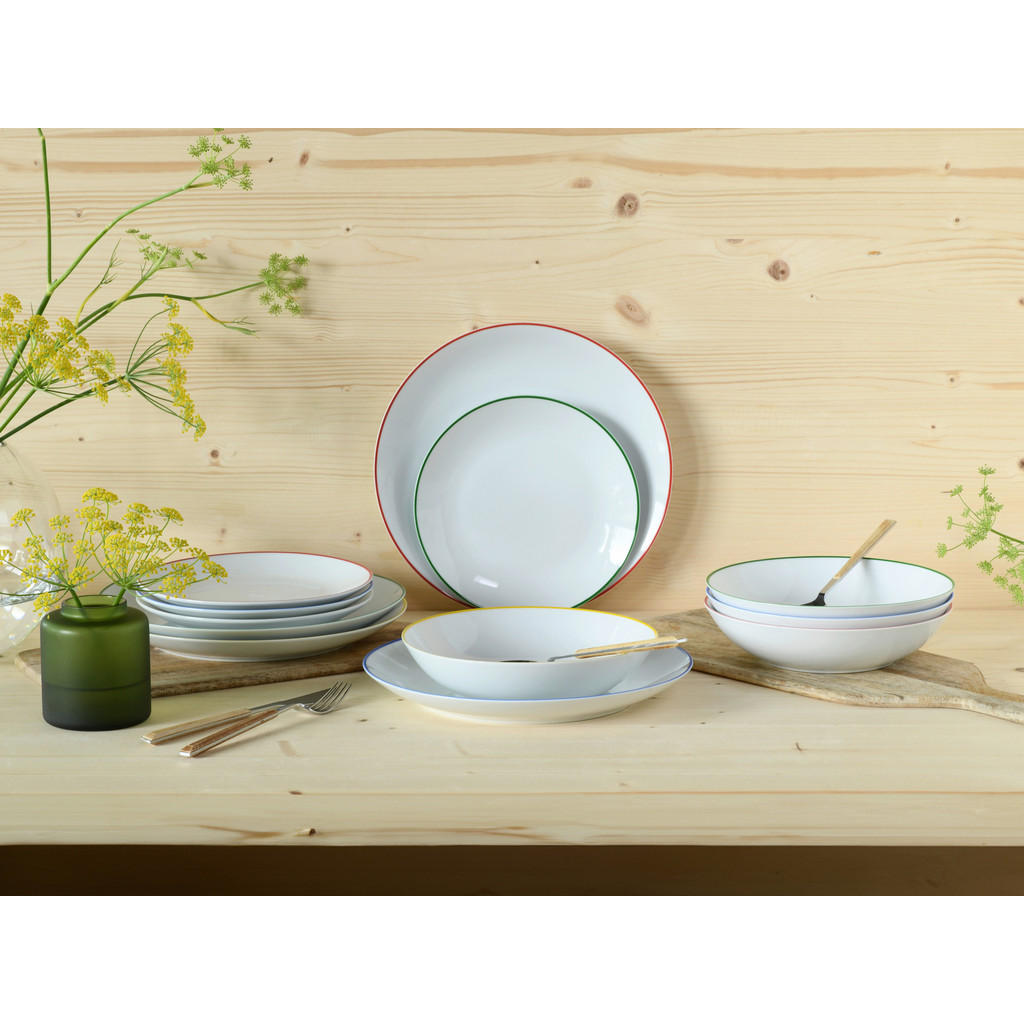 Thumbnail - Creatable Tafelservice Luna Color Line, Mehrfarbig, Keramik, 12-teilig, lebensmittelecht, stapelbar, Essen & Trinken, Ge...