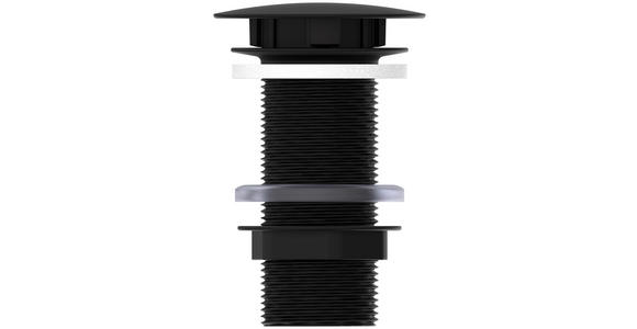 ABLAUFVENTIL 7,0/6,5/7,0 cm  - Schwarz, Basics, Metall (7,0/6,5/7,0cm) - Xora