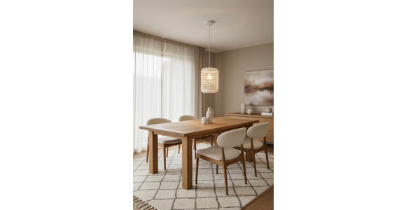 HÄNGELEUCHTE 24,5/139,5 cm  - Grauweiß, Trend, Holz/Metall (24,5/139,5cm) - Novel