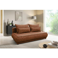 SCHLAFSOFA in Plüsch Rostfarben  - Rostfarben/Beige, Design, Kunststoff/Textil (214/96/105cm) - MID.YOU