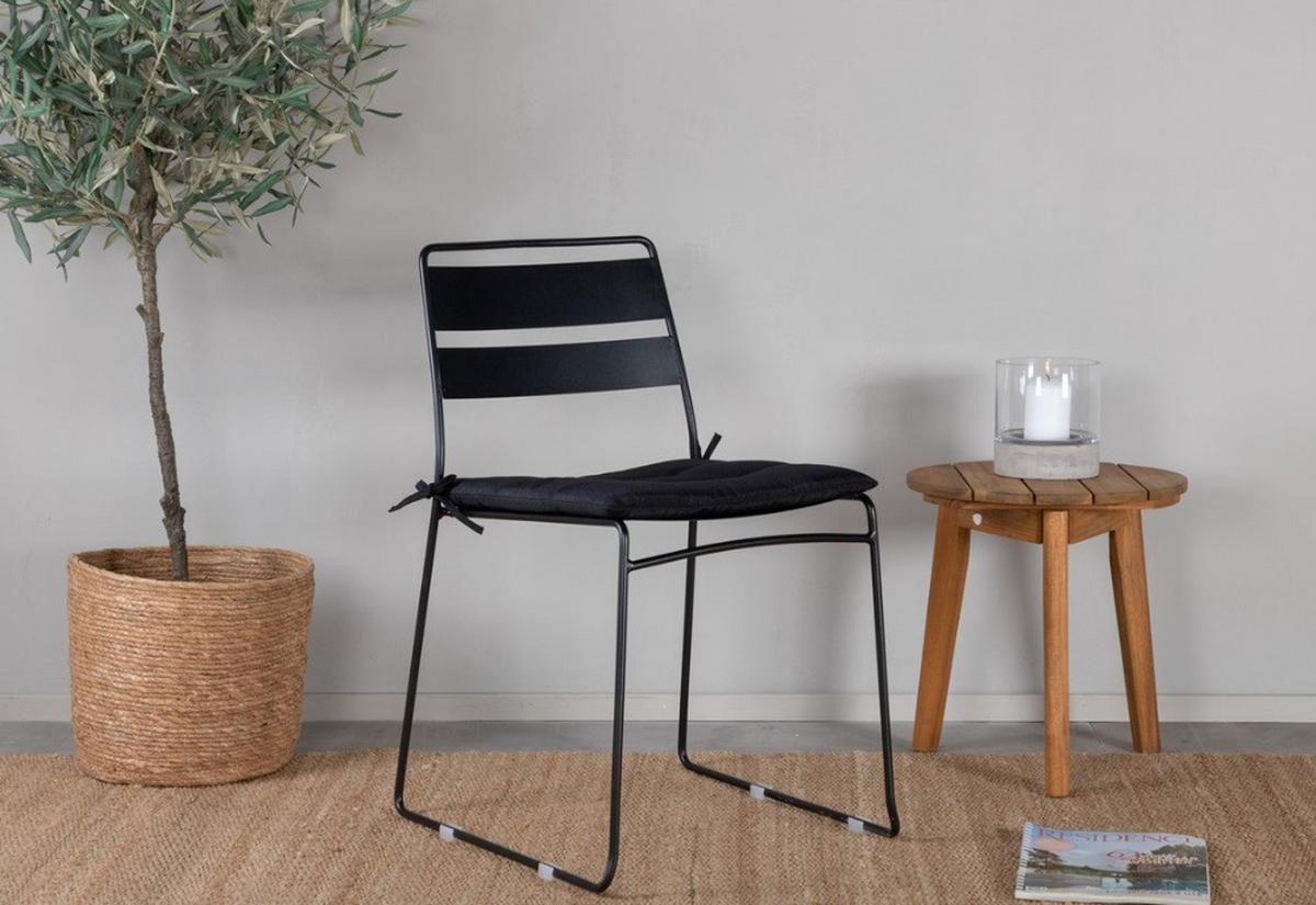 UTESTOL i metall svart  - svart, Basics, metall (47/78/54,5cm)