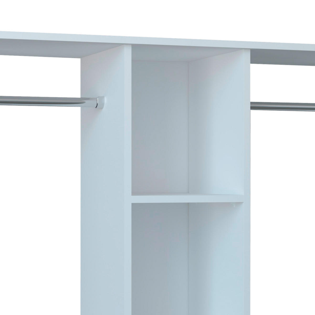 REGAL  116/124/40 cm Weiss  - Weiss, Modern, Holzwerkstoff/Kunststoff (116/124/40cm) - MID.YOU