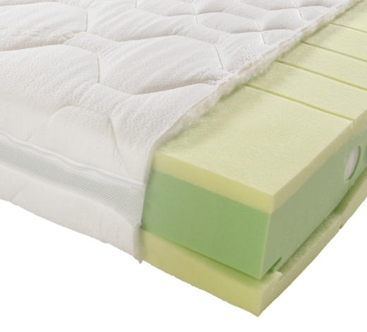 KALTSCHAUMMATRATZE 90/200 cm Höhe ca. 20 cm  - Creme, Basics, Textil (90/200cm) - Physiosleep