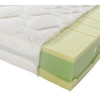 KALTSCHAUMMATRATZE 90/200 cm Höhe ca. 20 cm  - Creme, Basics, Textil (90/200cm) - Physiosleep