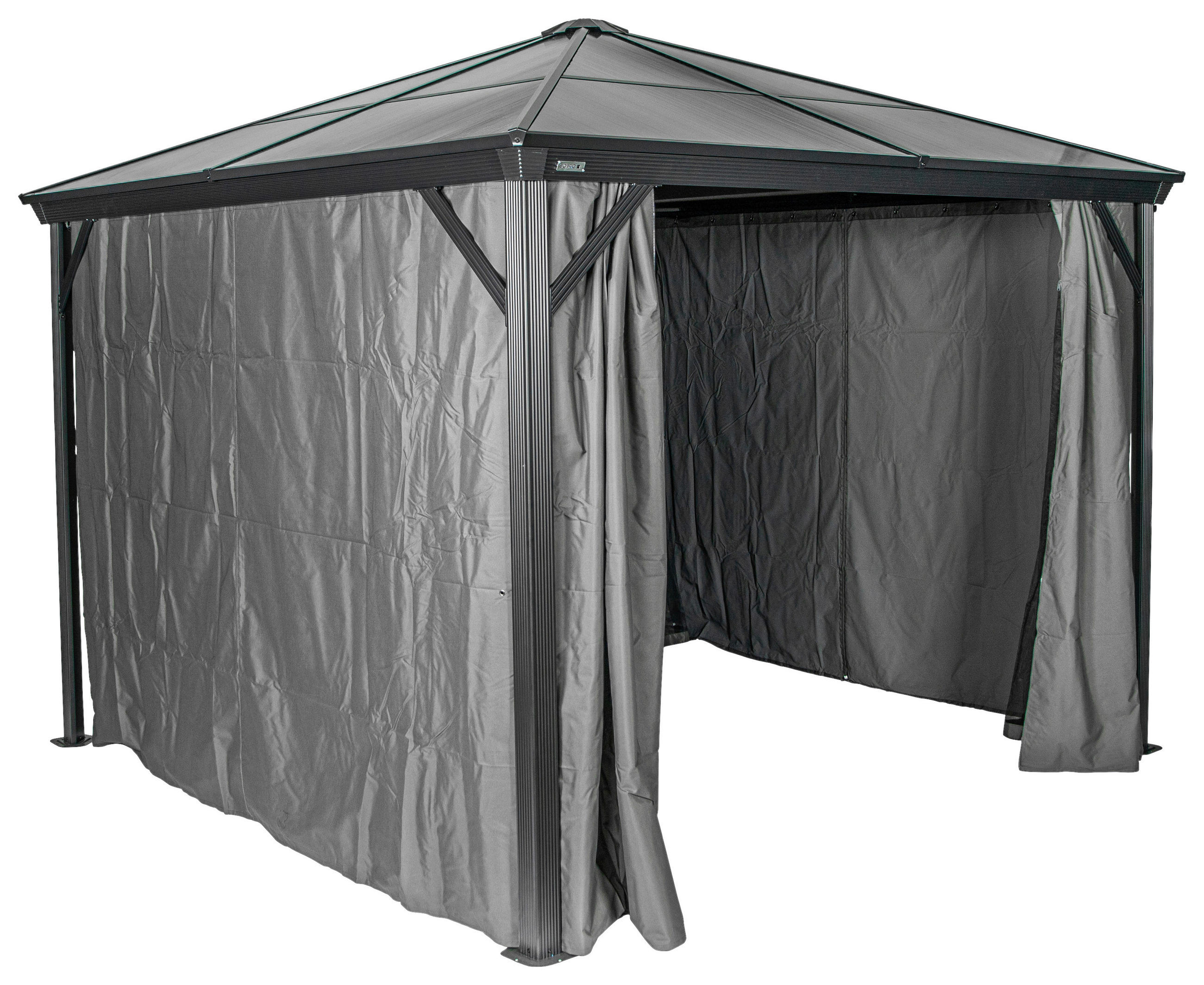 OUTDOORVORHANG     - Dunkelgrau, Basics, Kunststoff - Ambia Garden
