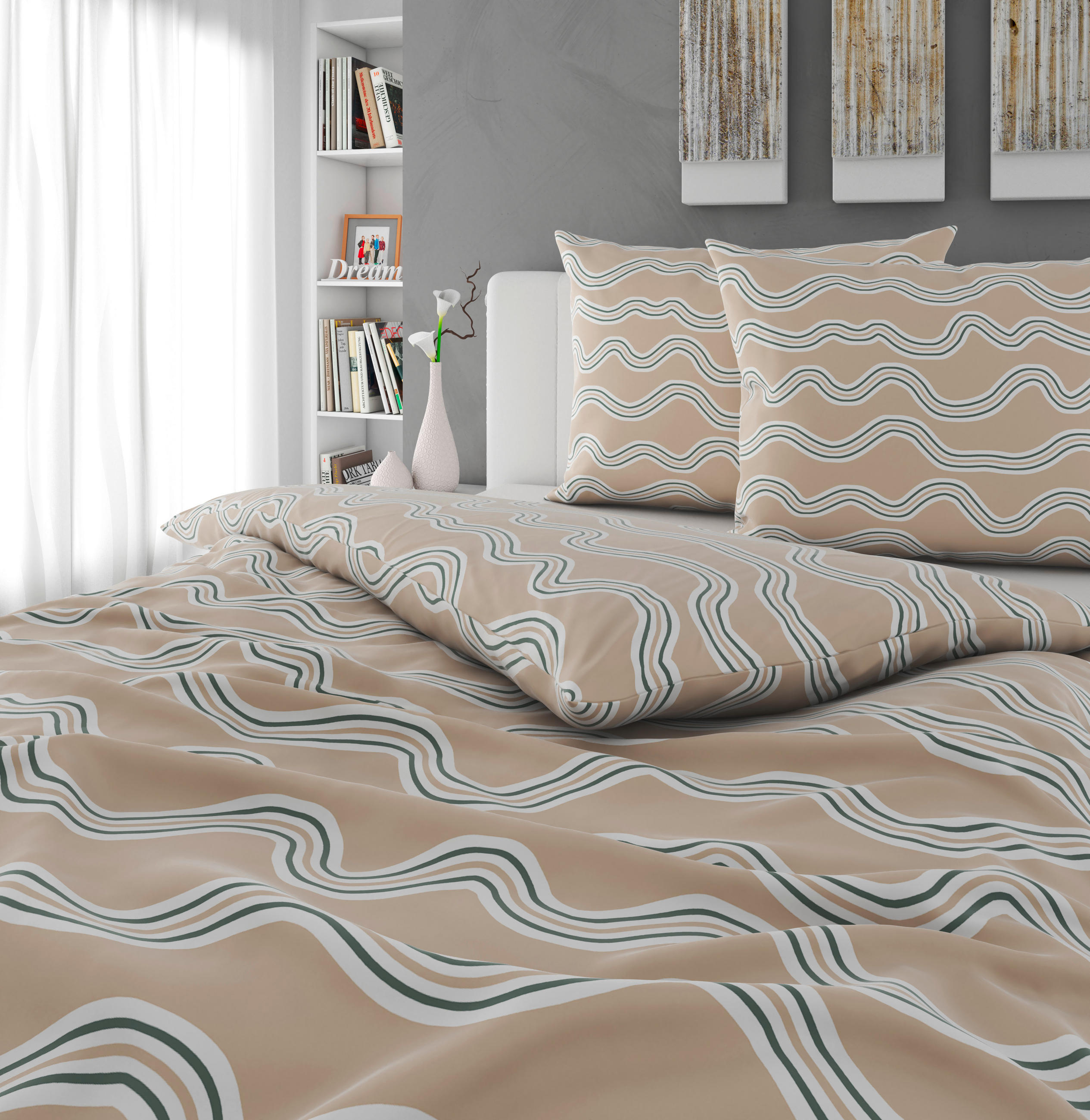 BETTWÄSCHE Satin 200/200 cm  - Naturfarben, Textil (200/200cm) - Novel