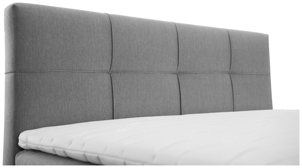 POLSTERBETT Bettkasten, Topper 140/200 cm  in Grau  - Schwarz/Grau, MODERN, Textil/Metall (140/200cm) - MID.YOU