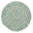 HANDWEBTEPPICH 35 cm Blau, Gelb, Türkis, Hellgrau, Beige, Koralle  - Türkis/Blau, KONVENTIONELL, Textil (35cm) - Linea Natura