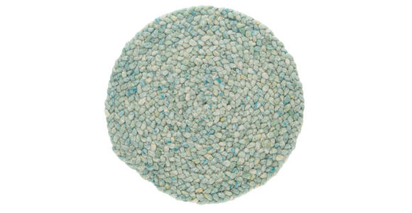 HANDWEBTEPPICH 35 cm Blau, Gelb, Türkis, Hellgrau, Beige, Koralle  - Türkis/Blau, KONVENTIONELL, Textil (35cm) - Linea Natura