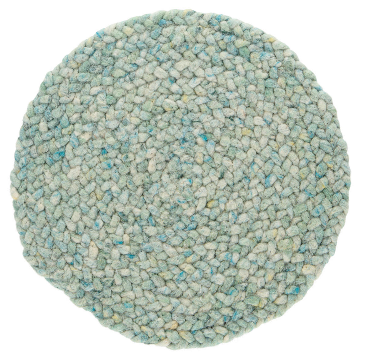 HANDWEBTEPPICH 35 cm Blau, Gelb, Türkis, Hellgrau, Beige, Koralle  - Türkis/Blau, KONVENTIONELL, Textil (35cm) - Linea Natura