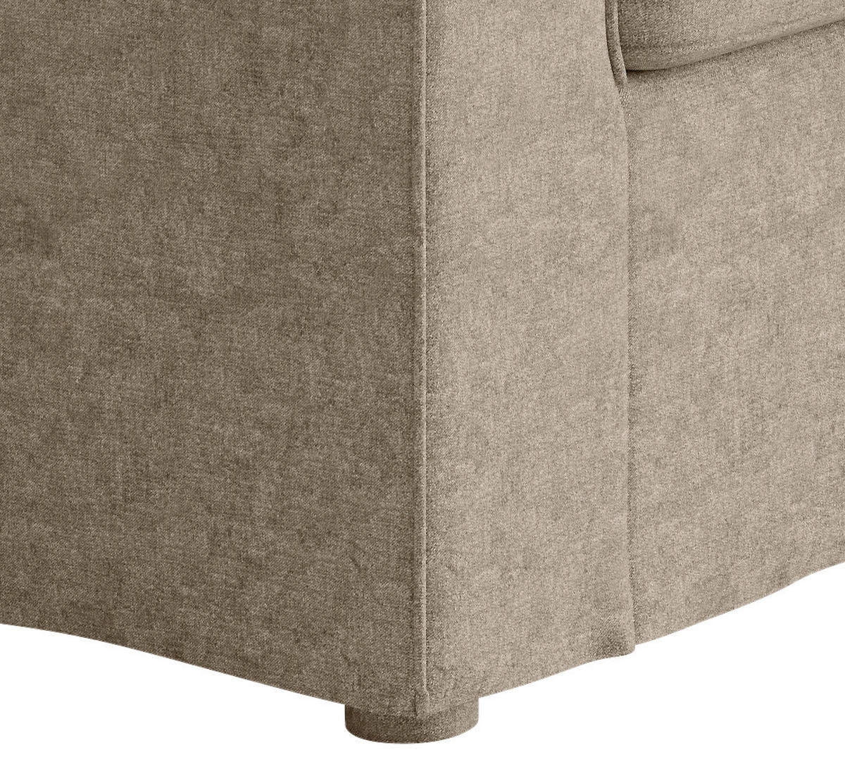 OHRENSESSEL in Flachgewebe Beige  - Beige, Design, Textil/Metall (88/105/90cm) - Livetastic