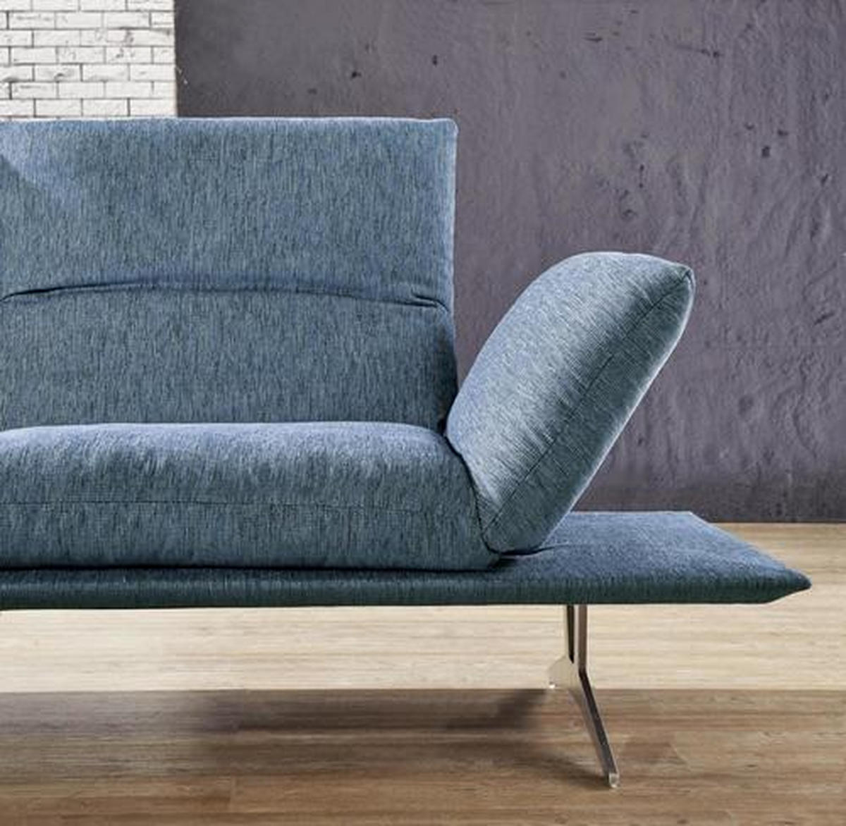 ECKSOFA Grün Flachgewebe  - Grün, Design, Textil/Metall (159/314cm) - Koinor