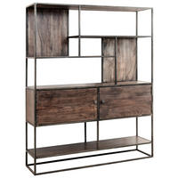 REGAL  118/145/30 cm Grau  - Naturfarben/Grau, KONVENTIONELL, Holz/Metall (118/145/30cm) - Livetastic