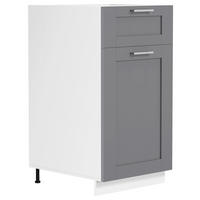 KÜCHENUNTERSCHRANK 40/82/46 cm  in Anthrazit, Weiß  - Anthrazit/Silberfarben, Trend, Holzwerkstoff/Kunststoff (40/82/46cm) - MID.YOU