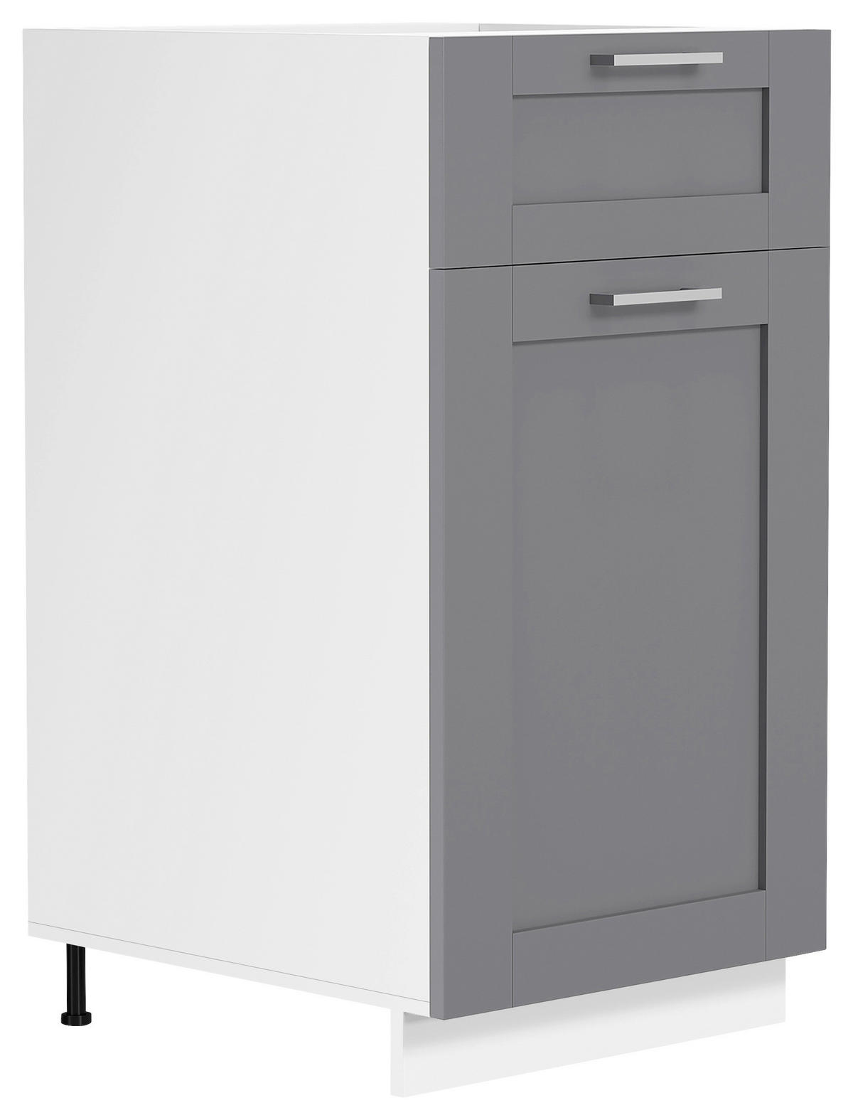 KÜCHENUNTERSCHRANK 40/82/46 cm  in Anthrazit, Weiß  - Anthrazit/Silberfarben, Trend, Holzwerkstoff/Kunststoff (40/82/46cm) - MID.YOU